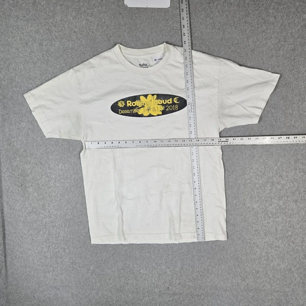 Rolling Loud Men Shirt L White Hip Hop Music Festival Poster Concert Tee READ
